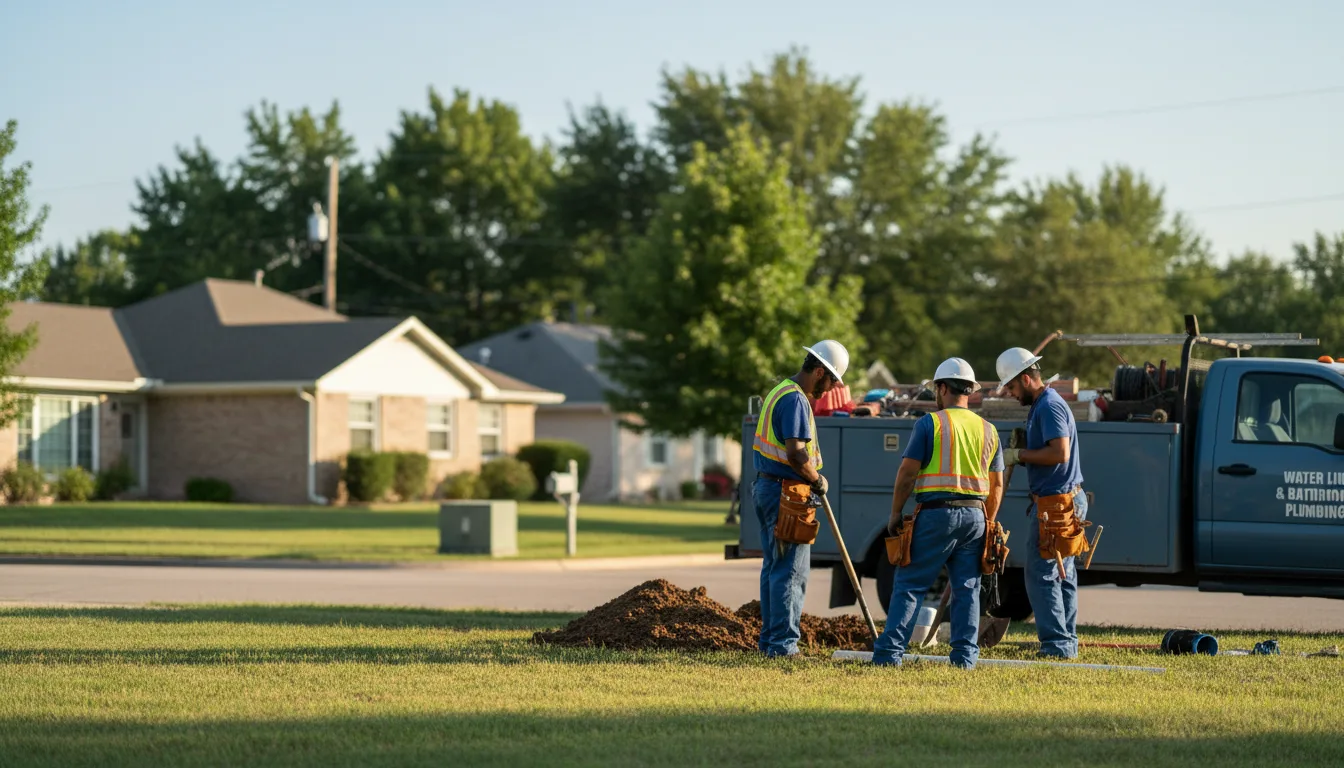 Residential water line and bathroom plumbing service in Danville, PA